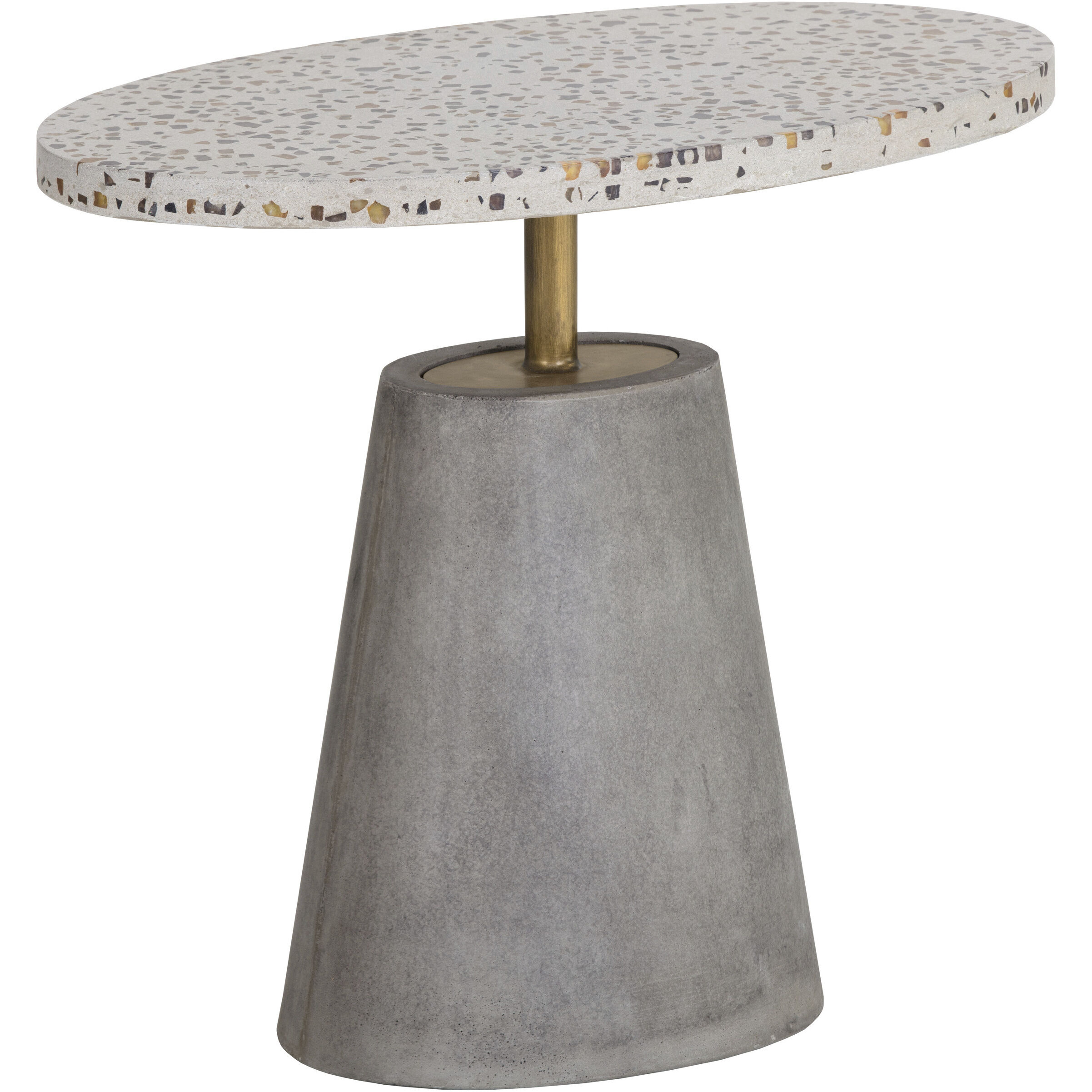 Carment 22.75 X 19.5 inch Terrazzo / Grey Side Table